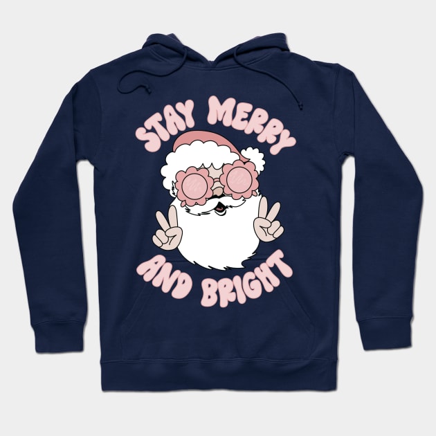 Stay merry & bright santa Hoodie by trippyzipp